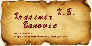 Krasimir Banović vizit kartica
